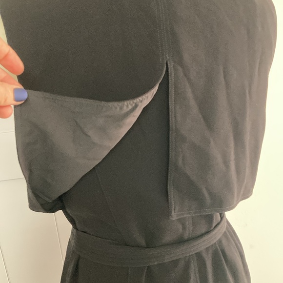 Halogen Sleeveless Black Wrap Dress, Medium - Picture 5 of 9